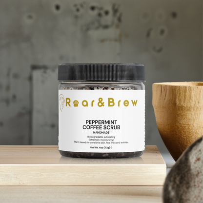 Roar & Brew Peppermint Coffee Scrub – Refresh, Exfoliate, Rejuvenate