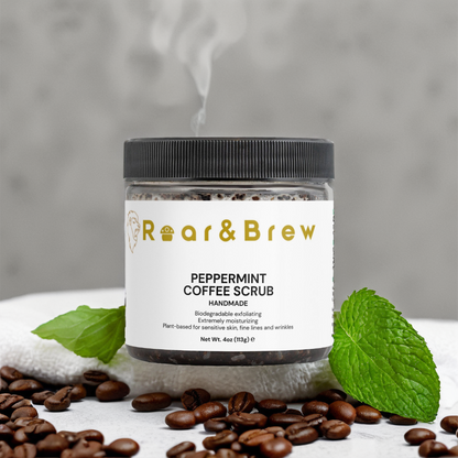 Roar & Brew Peppermint Coffee Scrub – Refresh, Exfoliate, Rejuvenate