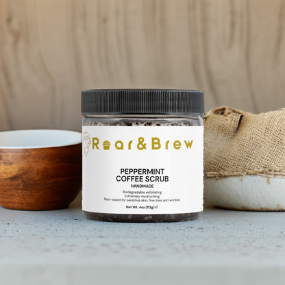 Roar & Brew Peppermint Coffee Scrub – Refresh, Exfoliate, Rejuvenate